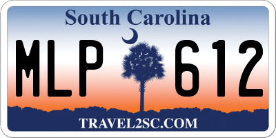 SC license plate MLP612