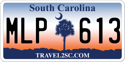 SC license plate MLP613