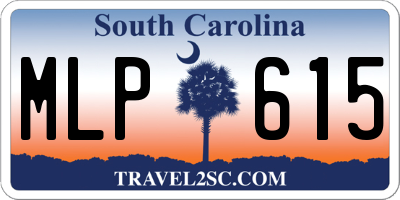 SC license plate MLP615