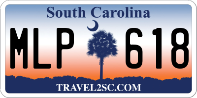 SC license plate MLP618