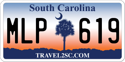 SC license plate MLP619