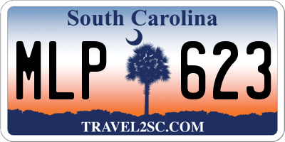 SC license plate MLP623