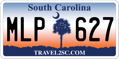 SC license plate MLP627