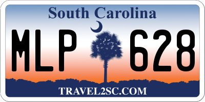 SC license plate MLP628