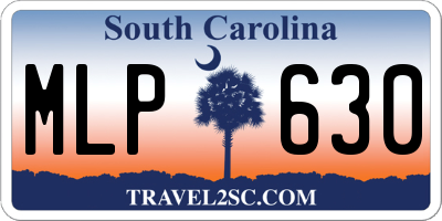SC license plate MLP630