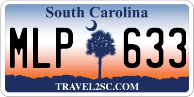 SC license plate MLP633