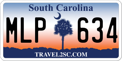SC license plate MLP634