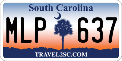 SC license plate MLP637