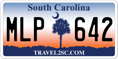 SC license plate MLP642