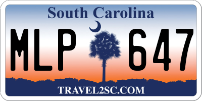 SC license plate MLP647