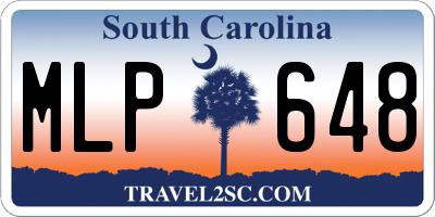 SC license plate MLP648