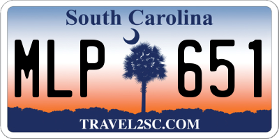 SC license plate MLP651