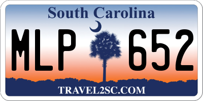 SC license plate MLP652