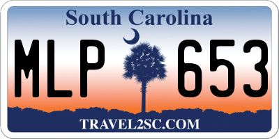 SC license plate MLP653