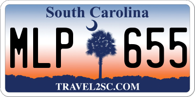 SC license plate MLP655