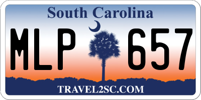SC license plate MLP657