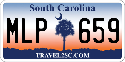 SC license plate MLP659