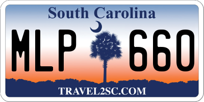 SC license plate MLP660