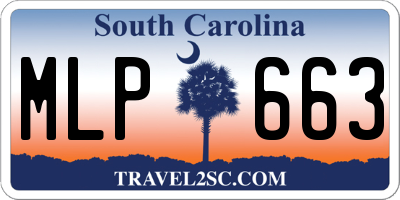 SC license plate MLP663