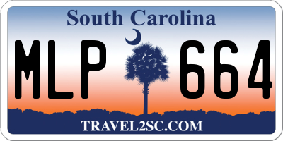 SC license plate MLP664