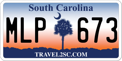 SC license plate MLP673