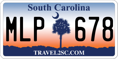 SC license plate MLP678
