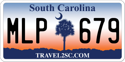 SC license plate MLP679