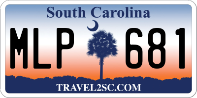 SC license plate MLP681