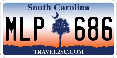 SC license plate MLP686