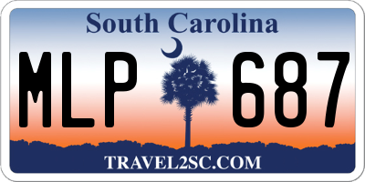 SC license plate MLP687