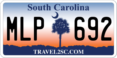 SC license plate MLP692