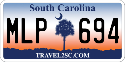 SC license plate MLP694