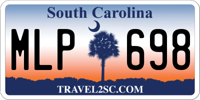 SC license plate MLP698