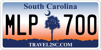 SC license plate MLP700