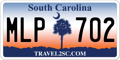 SC license plate MLP702