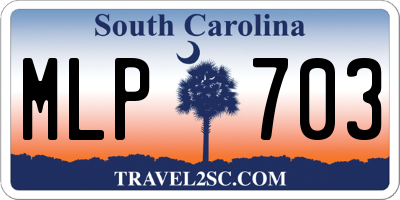 SC license plate MLP703