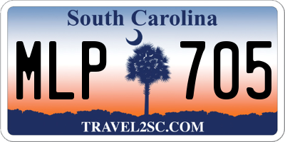 SC license plate MLP705