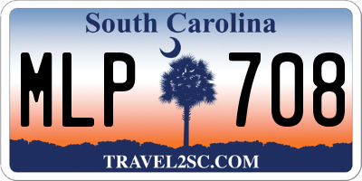 SC license plate MLP708