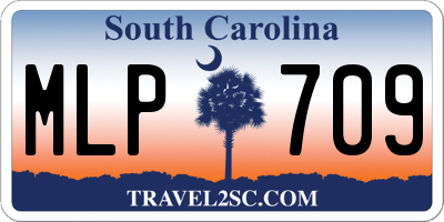 SC license plate MLP709