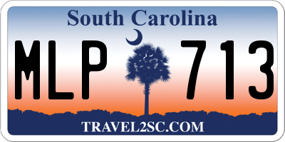 SC license plate MLP713