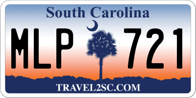 SC license plate MLP721