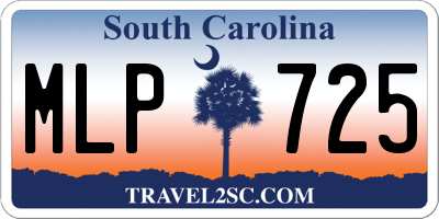 SC license plate MLP725