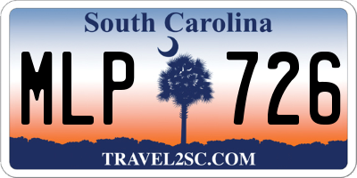 SC license plate MLP726