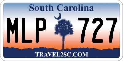 SC license plate MLP727