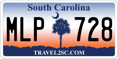 SC license plate MLP728