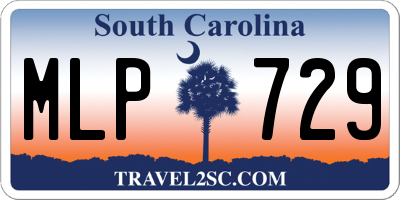 SC license plate MLP729