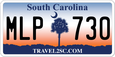 SC license plate MLP730