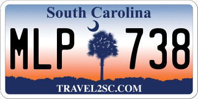 SC license plate MLP738