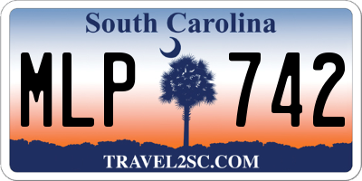 SC license plate MLP742