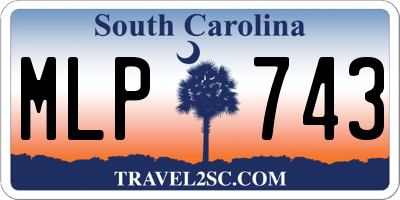 SC license plate MLP743